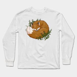 Sleeping red fox Long Sleeve T-Shirt